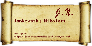 Jankovszky Nikolett névjegykártya